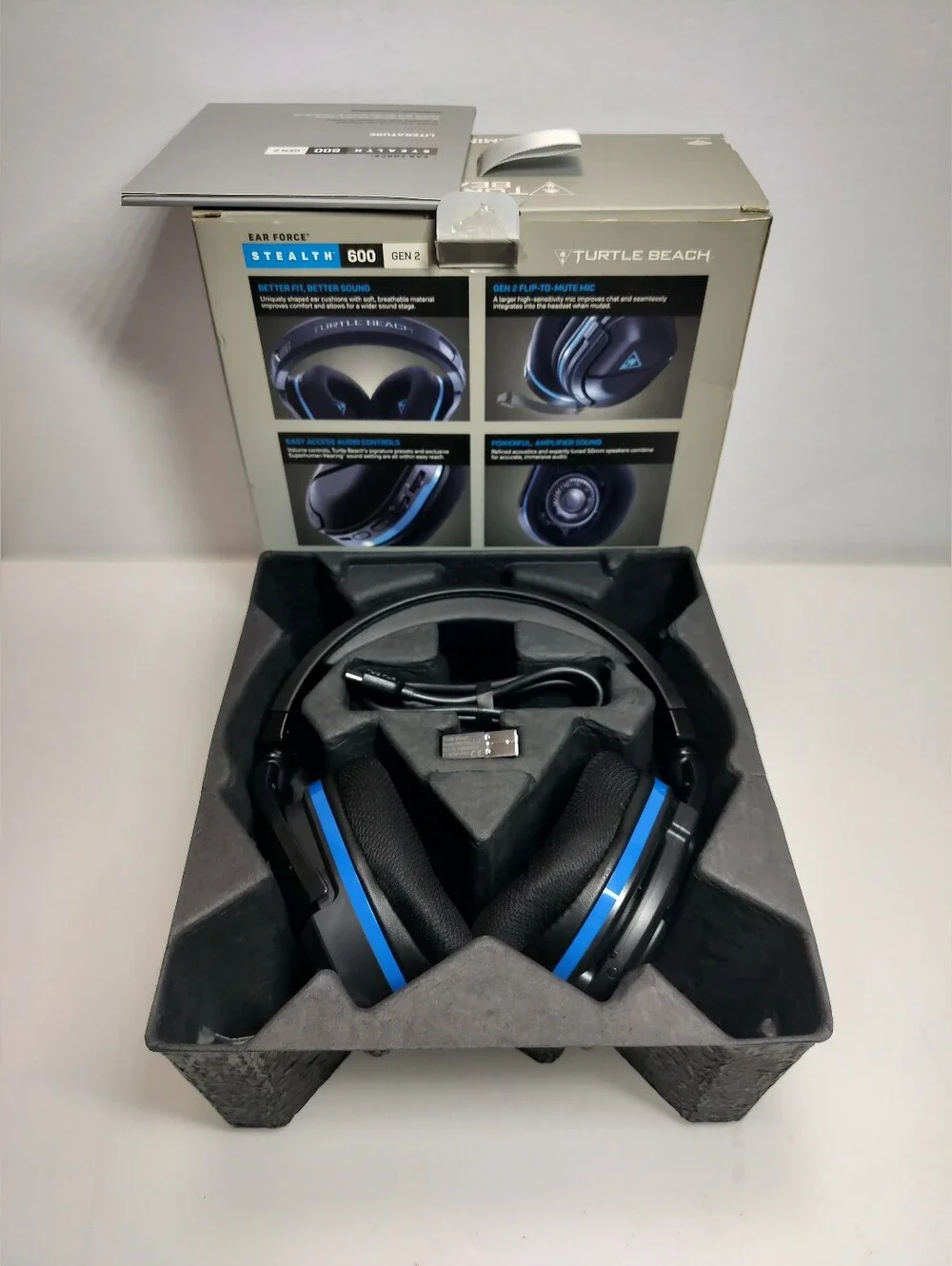 Turtle Beach Stealth 600 Gen 2 Wireless Gaming Headset PS5 PS4 Black NEW Open Bo